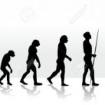 illustration of human evolution and eating habits